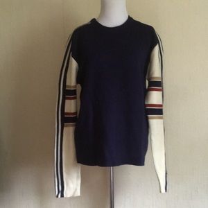 Amazing vintage sweater! Racing stripes!! EVC.
